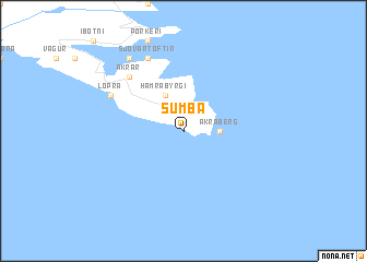 map of Sumba