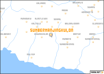 map of Sumbermanjing-kulon