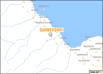 map of Sumbersari