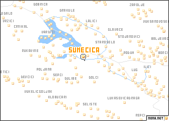 map of Šumećica