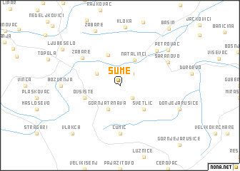 map of Šume