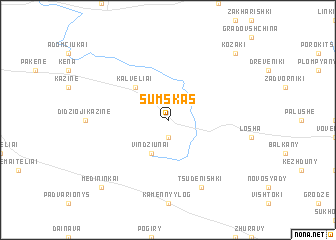 map of Šumskas