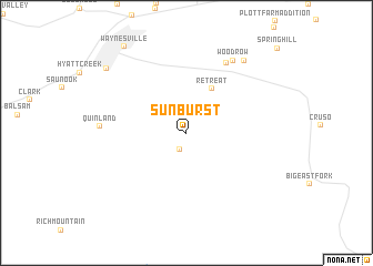 map of Sunburst