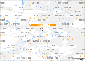 map of Sunbury Common