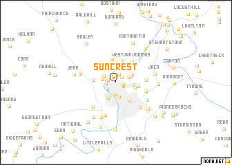 map of Suncrest