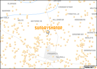 map of Sundays Manor