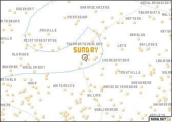 map of Sunday