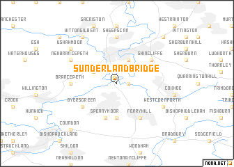 map of Sunderland Bridge