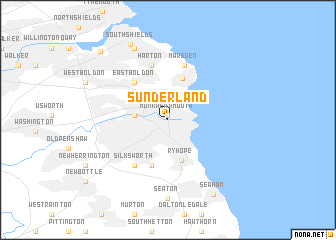 map of Sunderland