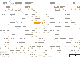 map of Sünder