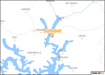 map of Sundown