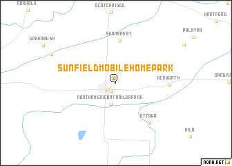 map of Sunfield Mobile Home Park