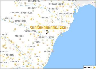 map of Sŭngam-nodongjagu