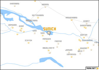 map of Sūnīch