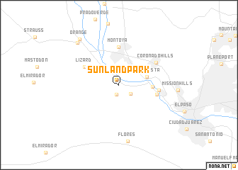 map of Sunland Park