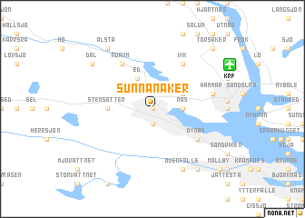 map of Sunnanåker