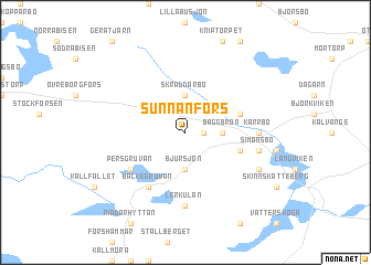 map of Sunnanfors