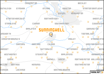 map of Sunningwell