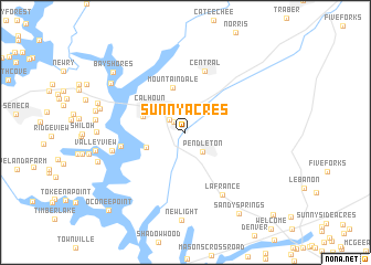 map of Sunny Acres