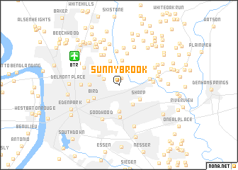 map of Sunnybrook
