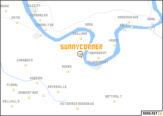 map of Sunny Corner