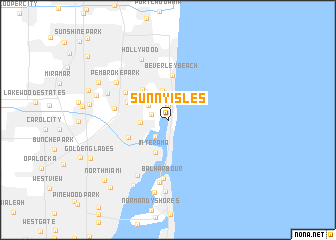 map of Sunny Isles