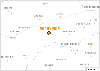 map of Sunny Side