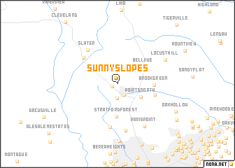 map of Sunny Slopes