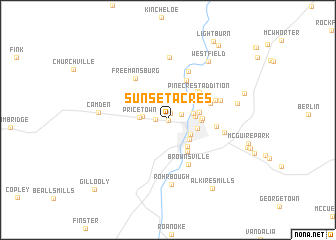 map of Sunset Acres