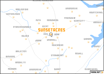 map of Sunset Acres