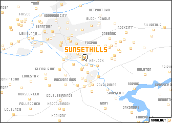 map of Sunset Hills