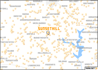 map of Sunset Hill