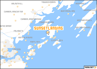 map of Sunset Landing