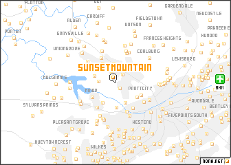 map of Sunset Mountain