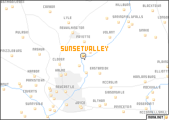 map of Sunset Valley