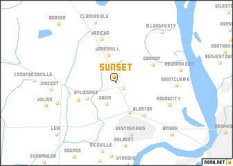 map of Sunset