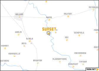 map of Sunset