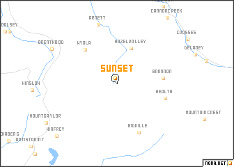 map of Sunset