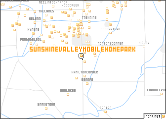 map of Sunshine Valley Mobile Home Park