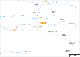 map of Suntaži