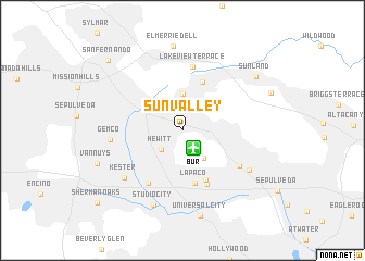 Sun Valley Los Angeles Map Sun Valley (United States - Usa) Map - Nona.net