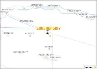 map of Sunzhenskiy