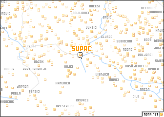 map of Supač