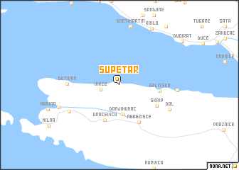map of Supetar