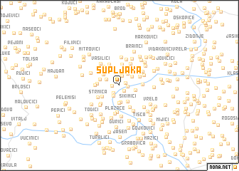 map of Šupljaka