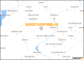 map of Suprotivnaya Balka