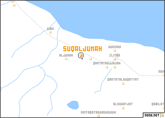 map of Sūq al Jum‘ah