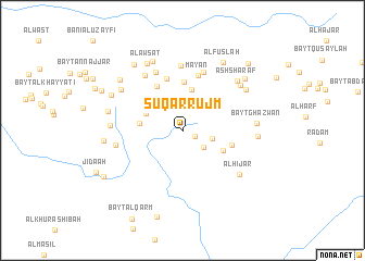 map of Sūq ar Rujm