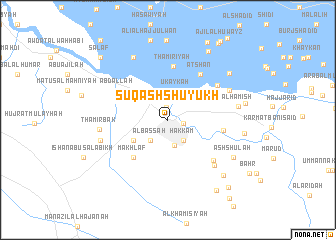 map of Sūq ash Shuyūkh
