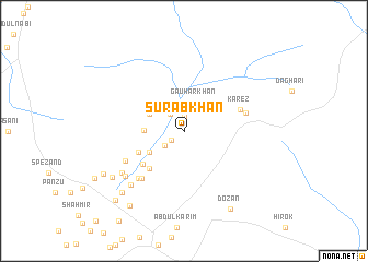 map of Surāb Khān